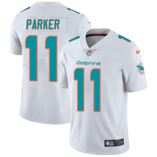 Nike Miami Dolphins #11 DeVante Parker White Men Stitched NFL Vapor Untouchable Limited Jersey